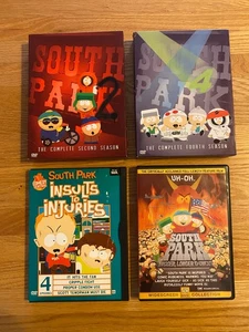 South Park - Season 2 and 4 DVD 2004 3-Disc Set Cartoon Network Bigger Longer - Picture 1 of 20