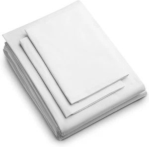 Lenzuola Italia Cotone, Set Lenzuola Puro Cotone Percalle, 4 Pezzi Lenzuola Queen Size - Foto 1 di 6