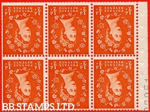 sg. 515Lwi. SB1a. 1/2d Orange - Rot. EIN POSTFRISCHES UMGEKEHRTES WASSERZEICHEN B70354 - Bild 1 von 1