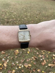 Vintage 1960s Hamilton Gary Men’s Mechanical 28.5mm TV White Dial 10k GP Watch - Picture 1 of 13