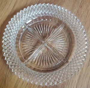 Vintage Anchor Hocking Miss America Clear Depression Glass 4-Part Relish Dish - Picture 1 of 6