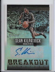 2016-17 Panini Studio Breakout Signatures Sean Kilpatrick Nets Auto /299