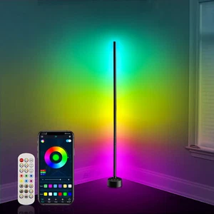 LED Floor Lamp RGB Dimmable With Remote Control Bluetooth Music Sync App 55'' - Picture 1 of 20