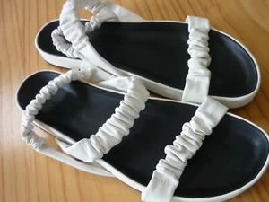 BNWOT Tony Bianco white leather flat sandals - Picture 1 of 8