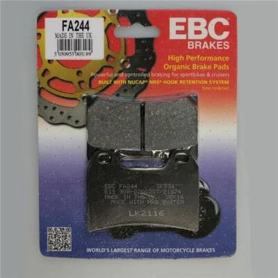 EBC Front Organic Brake Pads FA244 APRILIA RSV 1000 R TUONO 2007 - 2008 - Image 1 of 3
