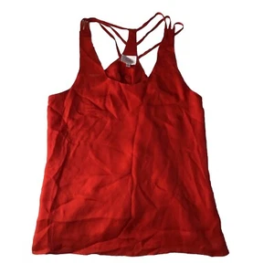 Parker Womens Silk Tank Scoop Neck Sleeveless Racerback Strappy Melon Small NWT - Picture 1 of 12