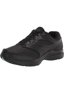 SAUCONY WOMEN'S INTEGRITY WALKER 3 BLACK WIDE WIDTH (D) SLIP RESISTANT NEW 8 - Picture 1 of 8