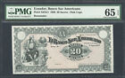 Ecuador, Banco Sur Americano, 20 Sucres, 1920, Pmg Gem Unc 65 Epq P-S253r1