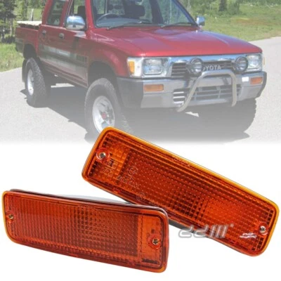 Front Bumper Indicator Signal Light Lamp For Toyota Hilux LN85 LN106 1988-1997 - Image 1 of 4