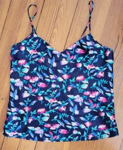 Vintage Sedu Blue/Black Multi Color Floral Cami Camisole Top | Size Small - Picture 1 of 3