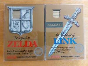 Zelda and Link NES CIB Gold, w/Round Seal, 5-screw, unopened map, original bags
