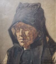 David-Nillet - Huile / toile - "Portrait d'une bretonne" - v43bis