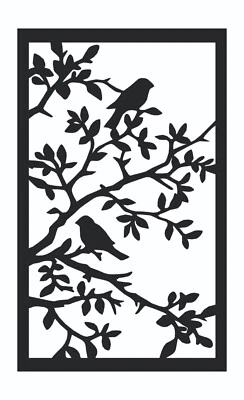 Black Metal Birds Wall Art, Home decor, Modern Luxury Style Metal Wall Art Foto 1 de 4