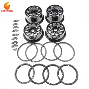 Aluminum Wheel Rim Beadlock Ring Set IN US For 1/5 HPI Baja 5B Parts RV KM RC - Picture 1 of 10