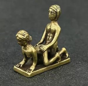 Neu Handarbeit Basteln Sammlung Figuren Messing Sex Position Figur Statue Amulett - Bild 1 von 1