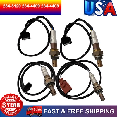 For Audi A4 3.2L V6 2005 2006 2007 2008 2009 4x Up+Downstream Oxygen Sensors - Image 1 of 4