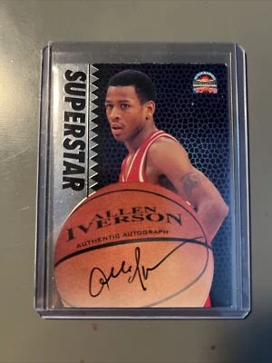 Allen Iverson 1997-98 The Score Board, Inc. Superstar Autograph - Image 1 of 3