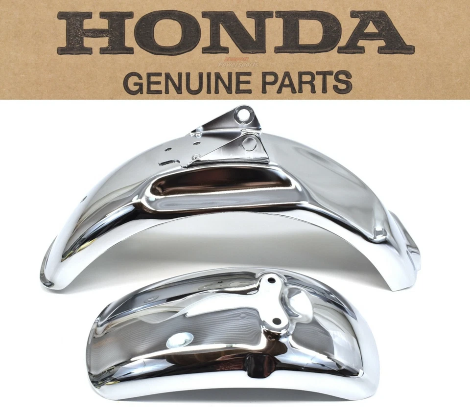 Fender Set 72-77 Z50 A Mini Trail OEM Honda Chrome Mud Guard (See Notes) #Q204 - Image 1 of 4