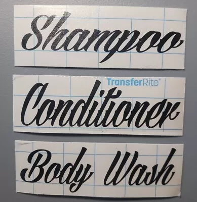 GREENSTAR Set of 3 Shampoo Conditioner Body Wash Label Decal/Sticker W/ Color Options