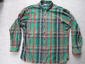 Polo Ralph Lauren Heavy Hemd Herren XXL grün kariert South Western Azteken Flanell - Bild 1 von 11