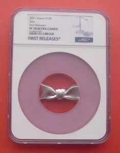 France 2021 Dior 10 Euro Silver Proof Coin NGC PF70 First Releases - Picture 1 of 2