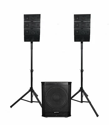 Gemini - LRX-448 - Portable 4X4 Line Array PA Speakers System With 12" Subwoofer - Image 1 of 4