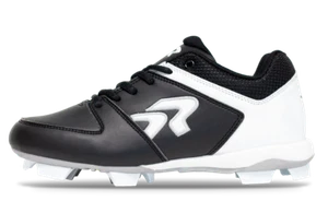 Ringor - Women's Flite Molded Softball Cleats (7.5 - Black/White) - Picture 1 of 7