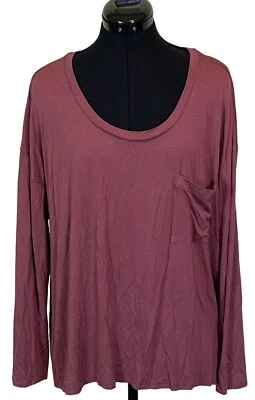 Camiseta deportiva de manga larga con escote redondo Alfani para mujer jengibre salvaje Foto 1 de 4