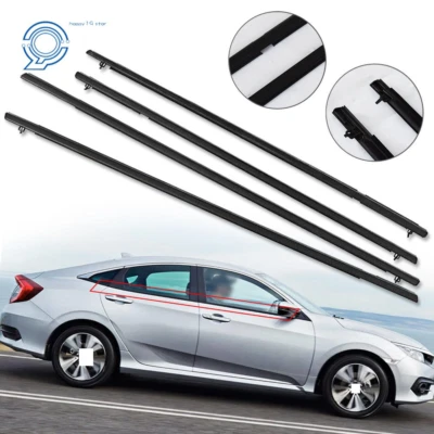 Window Moulding Weatherstrip Seal Belt For Honda Civic 2006-2011 2007 2008 Foto 1 de 4