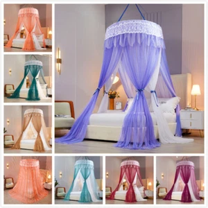 Fairy Hung Mosquito Net Double Layer Bed Canopy Princess Bed Dome Tent Curtains - Picture 1 of 19
