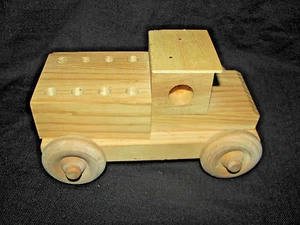 Unfinished Wood Pencil Holder Truck with 12 pack Dixon Oriole No. 2 Wood Pencils - Picture 1 of 12