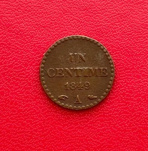 Belle monnaie 1 centime Dupré 1849 A. Etat TB/TTB - Picture 1 of 2