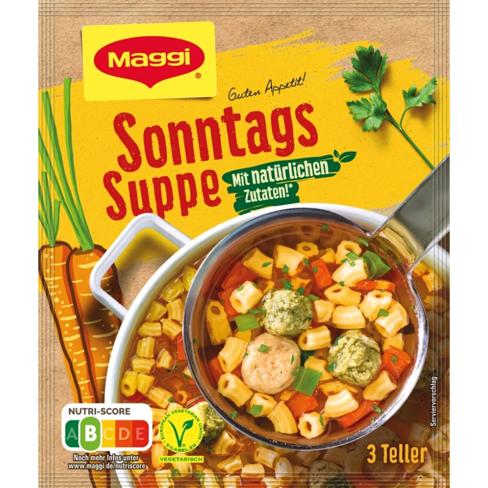 Maggi Zuppa Domenicale Buon Appetito con Ingredienti Naturali 57g - Immagine 1 di 1