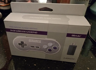 Nintendo SN30 2.4G Wireless Gamepad SNES/SFC Classic Edition 8Bitdo - BRAND NEW - Image 1 of 4