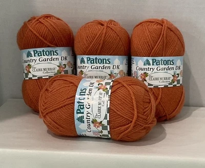 PATONS 4 Skeins 100% Merino Wool Claire Murray Country Garden DK 023 Pomegranate - Image 1 of 4
