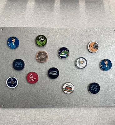 Magnetic Metal Board 17.7x11.8 for Letters Numbers Photos Notes Wall Fridge Use - Image 1 of 4