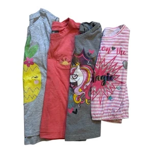 Lot Of 4 Girls Shirts, Size 5/6, Short Sleeve Shirts, Mixed Brands - Picture 1 of 6
