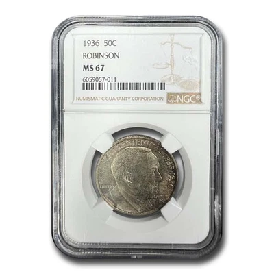 1936 Robinson-Arkansas Half Dollar MS-67 NGC - Image 1 of 3