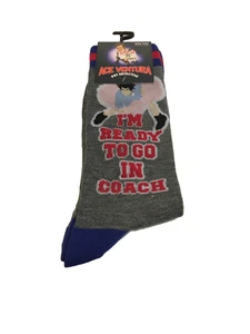 ACE VENTURA Pet Detective 1 Pair Crew Socks One Size US Shoe Size 7-12 NWT - Picture 1 of 4
