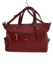 [Excellent+] Coach 37934 Red 2way Tote Shoulder Bag Leather Used From Japan - Picture 1 of 7