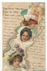KÜNSTLER RECKZIEGEL JUGENDSTIL GLAMOUR DAMEN IN EINER REIHE - BITTE WÄHLEN 1901 STK - Bild 1 von 2
