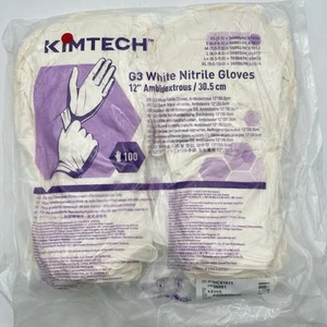 Kimtech G3 weiße Nitril Reinraumhandschuhe 12" Länge 6,3 Mil Größe: Small 100 Ct - Bild 1 von 3