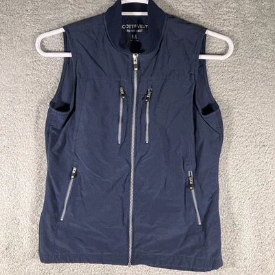 SCOTTeVEST 101 Vest Mens Medium 9 Hidden Pockets Blue Gorpcore Outdoors Nature - Image 1 of 4