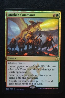 Magic The Gathering MTG ATARKA'S COMMAND FOIL Dragons of Tarkir LP Played - Image 1 of 2