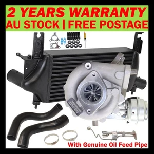 Upgrade Turbo+Intercooler&Hoses+Genuine Oil Feed Pipe For Nissan Navara D40 2.5L - Picture 1 of 13