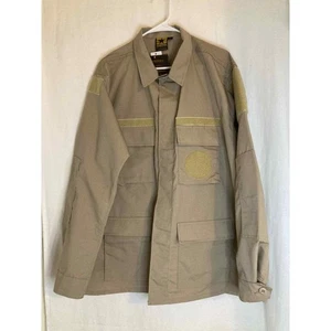 Propper Mens LL Tan Ripstop Battle Rip BDU Coat 4 Pocket Field Jacket - Picture 1 of 10