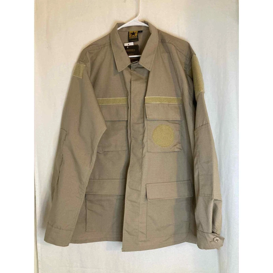 Propper Mens LL Tan Ripstop Battle Rip BDU Coat 4 Pocket Field Jacket - Image 1 of 4