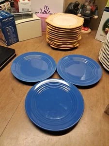 3 Signature BOSCO WARE Crate & Barrel Blue Salad Plates 8 5/8" Euc+ Bin 208 - Picture 1 of 7