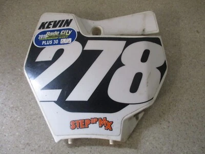 2016 KTM SXF UFO WHITE FRONT NUMBER PLATE PLASTIC, M211 - Image 1 of 4