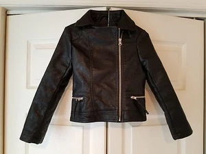 Xhiliration Child's XS Black Pleather Zip Front Jacket (NWOT) - Picture 1 of 6